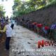 Foto: Personel Satgas TMMD bersama warga antusias terus dalam pengerjaan sasaran fisik, salah satunya pemaprasan tebing. @by_News9.id