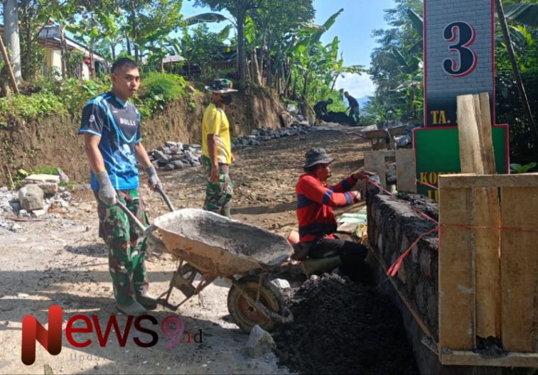 Foto: Progres signifikan dalam pembangunan infrastruktur di Dusun Mlambing. @by_News9.id