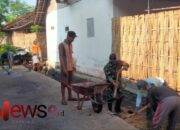 Dukung Ketahanan Pangan, Babinsa dan Warga Bersihkan Saluran Irigasi Tersier