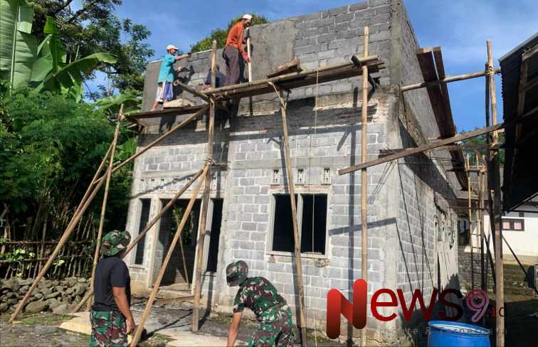Foto: Salah satu kegiatan utama yang dilakukan adalah renovasi Rumah Tidak Layak Huni (RTLH). @by_News9.id