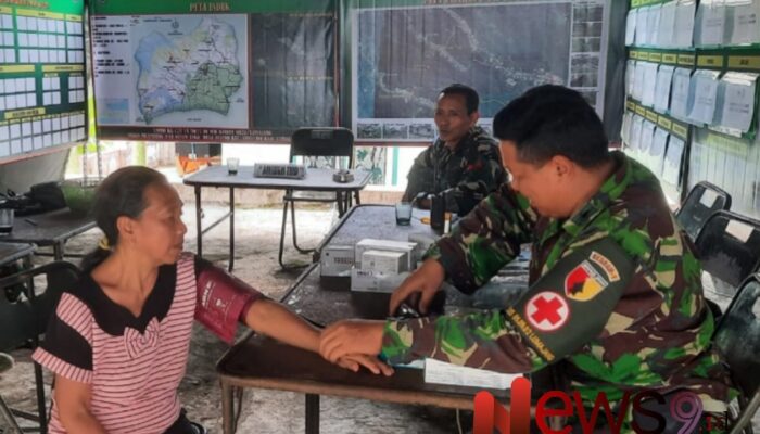 Satgas TMMD ke-123 Kodim 0821/Lumajang Gelar Pengobatan Gratis untuk Warga Dusun Mlambing