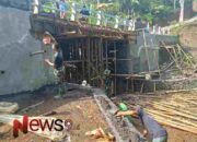 Sukses Laksanakan Pengacian Dinding Jembatan Mlambing di Desa Burno, Lumajang