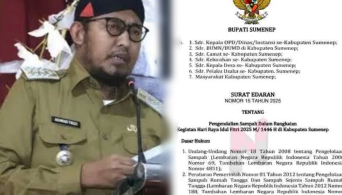 Bupati Sumenep Terbitkan SE Pengendalian Sampah Idul Fitri 2025 