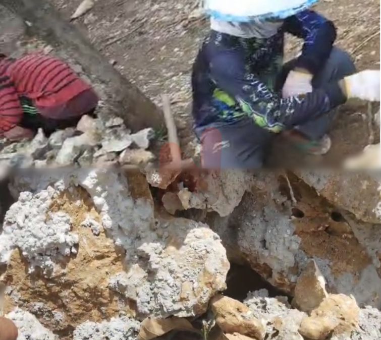 Foto: Pelaksanaan kegiatan drainase di Dusun Polai Tinggi tidak berkualitas dan diduga kuat asal dikerjakan. @by_News9.id