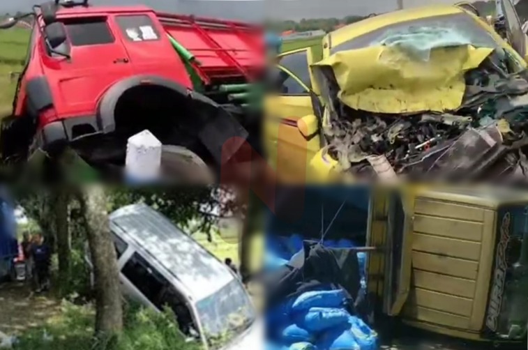 Foto: Tiga insiden kecelakaan lalu lintas yang melibatkan kendaraan roda empat terjadi di wilayah Kabupaten Sampang. @by_News9.id