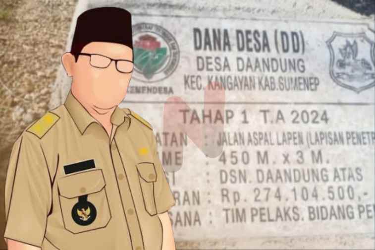 Foto: (Ilusyrasi) Bungkamnya Sairi, selaku Kepala Desa Daandung, semakin menambah kuat atas dugaan manipulasi proyek jalan aspal lapen. @by_News9.id