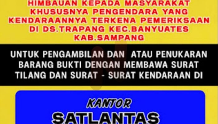 Sinergi Lintas Wilayah: Kapolres Sampang Imbau Pemilik Kendaraan Segera Urus Surat-Surat di Satlantas