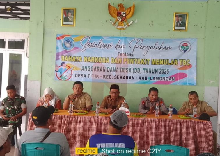 Foto: Polsek Sekaran, bersama Forkopimcam dan Pemerintah Desa Titik. @by_News9.id