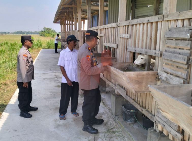 Foto: Kapolsek Babat, Kompol Chakim Amrullah bersama angotanya saat monitoring. @by_News9.id