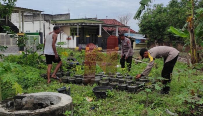Polsek Sekaran Dukung Ketahanan Pangan Lewat Patroli Sambang Desa