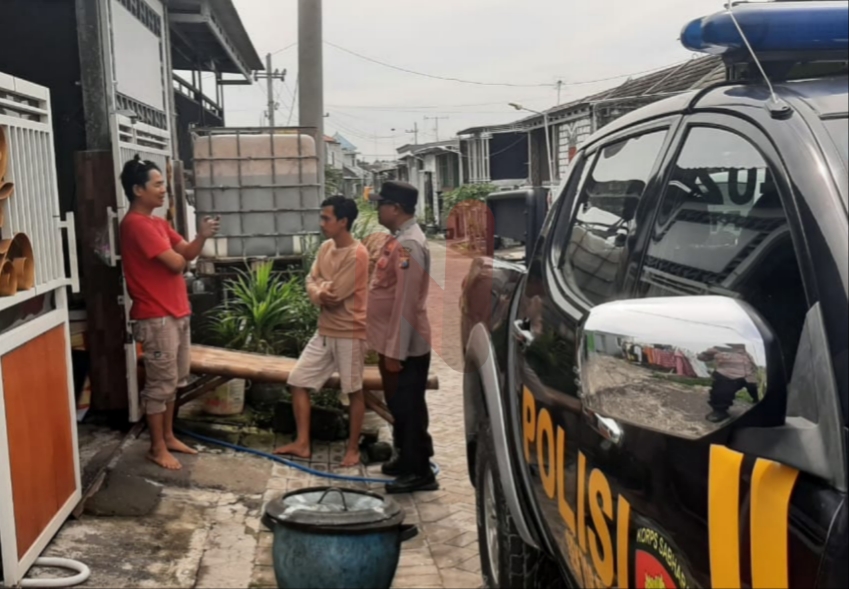 Foto: Personil Polsek Tikung saat melaksanakan patroli dialogis. @by_News9.id