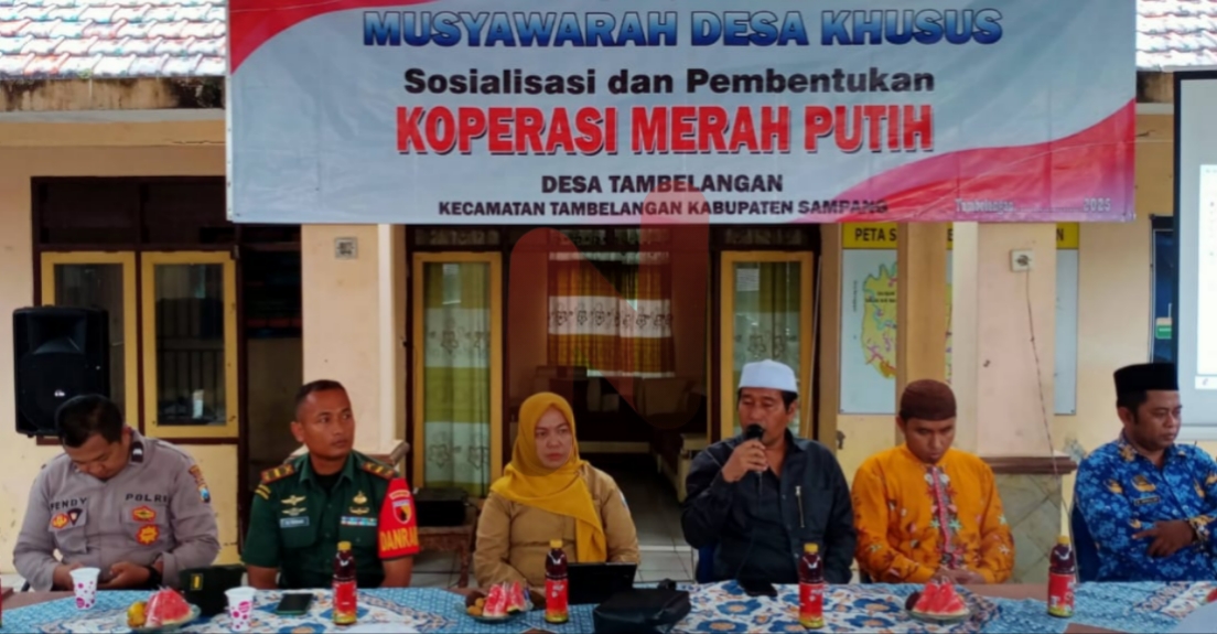 Foto: Musdesus Desa Tambelangan di aula Kecamatan Tambelangan, Kabupaten Sampang. @by_News9.id