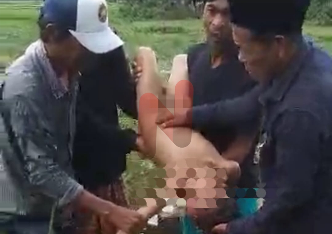 Foto: Bocak 9th diduga tenggelam di sungai dan meninggal dunia saat di evakuasi oleh warga setempat. @by_News9.id