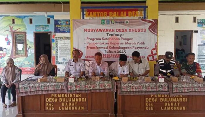 Bhabinkamtibmas Hadiri Musdesus Pembentukan Koperasi Merah Putih di Desa Bulumargi 