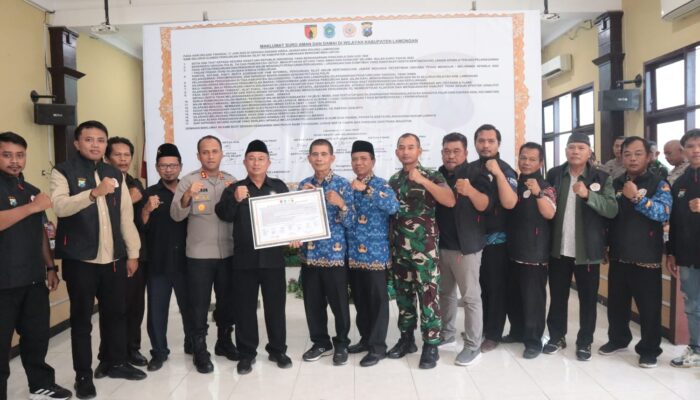 Polres Lamongan Gelar Rakor Eksternal Jelang Bulan Suro, Satgas Sentot Prawirodirjo Dikukuhkan
