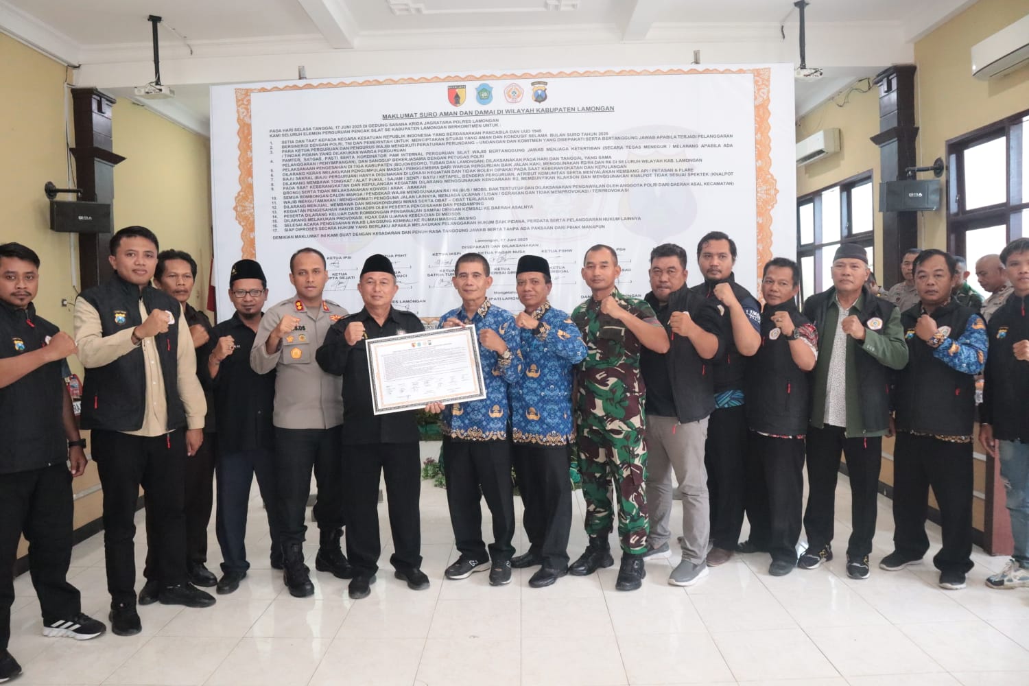 FOTO: Polres Lamongan menggelar Rapat Koordinasi Eksternal. @by_News9.id