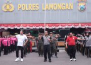Hari Bhayangkara ke 79, Polres Lamongan Gelar Olahraga Bersama