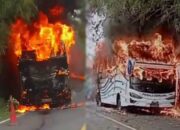 Bus Terbakar, Ratusan Batang Rokok Ditemukan Berserakan di Bagasi