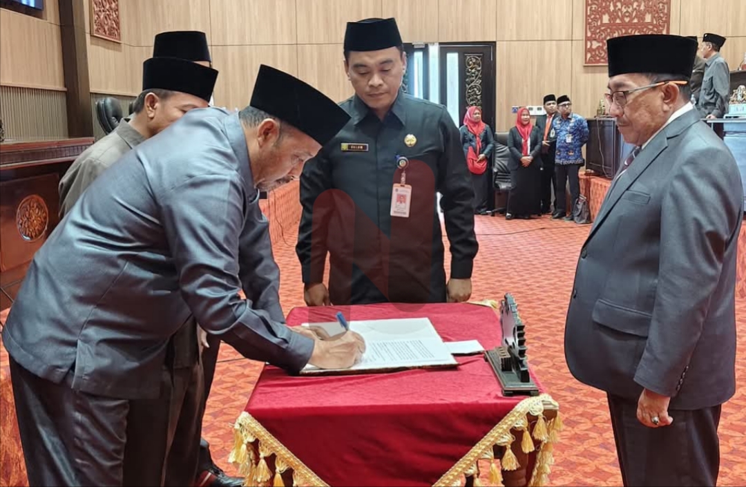 Foto: Rapat paripurna penyampaian laporan Badan Anggaran (Banggar) DPRD Sumenep. @by_News9.id