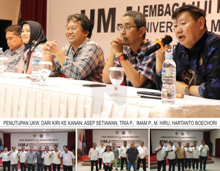 Foto: Penutupan UKW. Dari kiri ke kanan: Asep Setiawan, Tria P, Imam P, M. Hiru, Hartanto Boechori, @by_News9.id