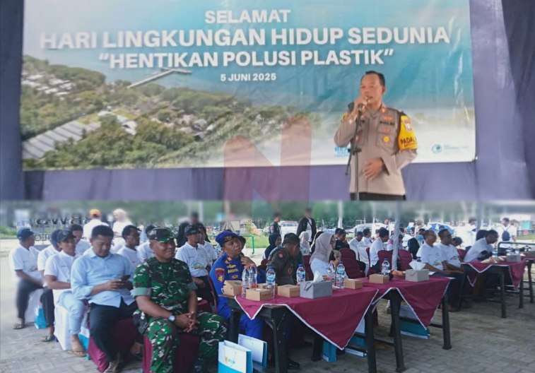 Foto: Kapolsek Brondong AKP Moch Lazib, saat hadiri peringatan hari Lingkungan Hidup Sedunia tahun 2025. @by_News9.id