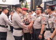 Upacara Kenaikan Pangkat Pengabdian dan Sertijab Pejabat Utama Polres Lamongan