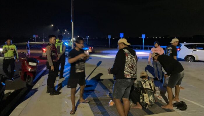 Sat Samapta Polres Lamongan Gelar Patroli Harkamtibmas Antisipasi Balap Liar di Jalan Lingkar Utara