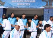 Pesan Kapolres Lamongan Selaku Ketua Umum PBVSI Saat Pemberangkatan Tim Bola Voli dalam Rangka Porprov