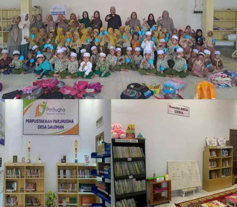 FOTO: Perpustakaan pharjugeh Desa Daleman Kecamatan Kedudung Kabupaten Sampang, @by_News9.id