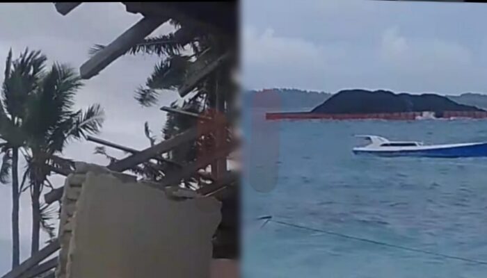 Empat Bulan Terdampar, Kapal Tongkang Batu Bara Hancurkan Rumah Warga Arjasa