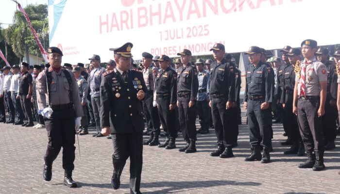 Peringati Hari Bhayangkara ke-79, Kapolres Lamongan Sampaikan Amanat Kapolda Jatim
