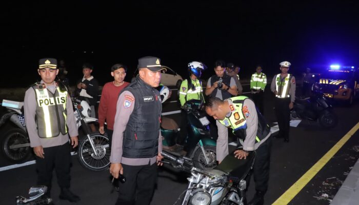 Polres Lamongan Gelar Operasi Brantas Knalpot Brong, Jelang Pengesahan Warga baru PSHT