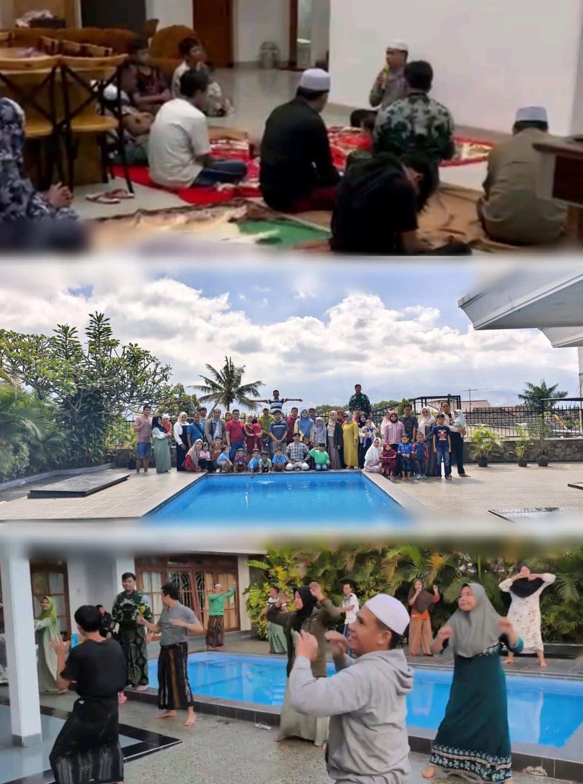 FOTO: Suasana hangat dan penuh kebersamaan tercipta dalam momen bermalam keluarga besar Bani Damiri di Villa Gita, @by_News9.id