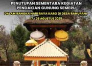 Pendakian Gunung Semeru Ditutup Untuk Menghormati Hari Raya Karo
