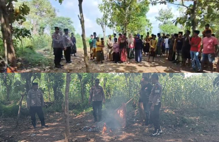 FOTO: Polsek Sokobanah saat melakukan penindakan tempat sabung ayam. @by_News9.id