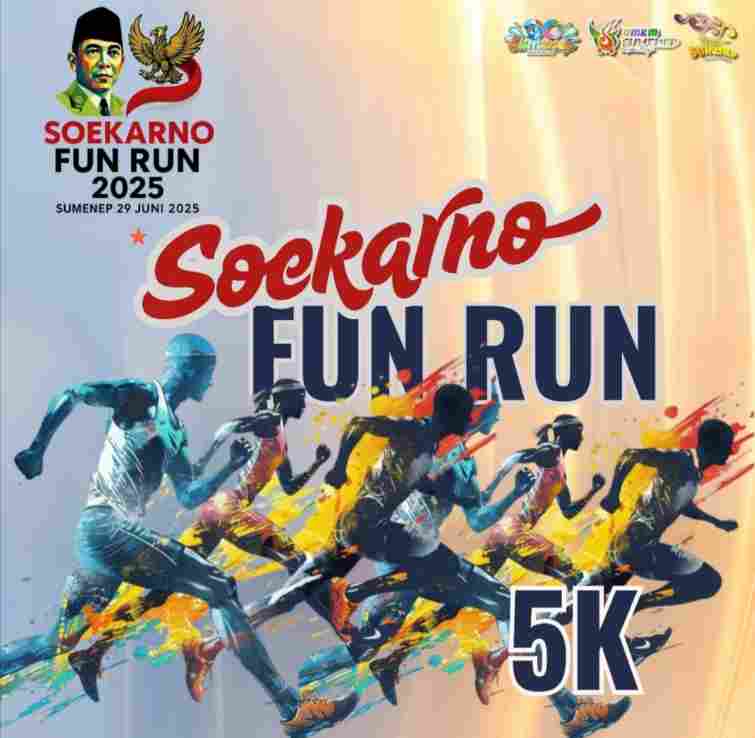 Flyer Soekarno Fun Run 2025 memperingati Bulan Bung Karno. @by_News9.id