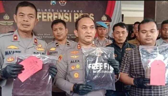 Gelar Konferensi Pers Polres Lumajang Ungkap Kasus Pencurian Motor Mahasiswa Saat KKN
