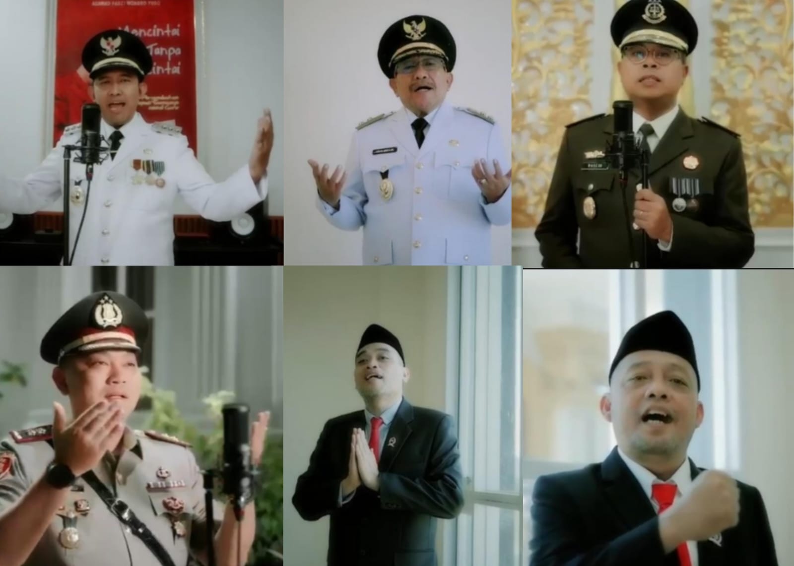 FOTO: Kolaborasi Forum Komunikasi Pimpinan Daerah (Forkopimda) Kabupaten Sumenep dalam peluncuran video klip. @by_News9.id