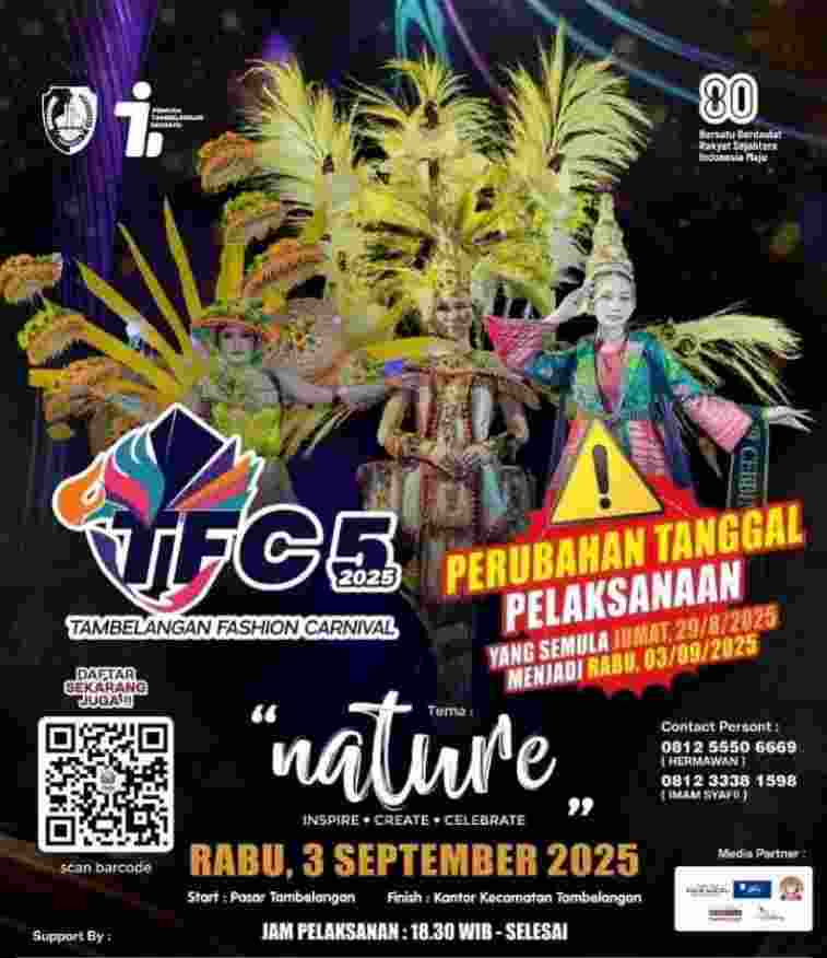 Flyer Event akbar Tambelangan Fashion Carnival (TFC) 2025. @by_News9.id