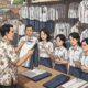 FOTO: (ilustrasi) Praktik penjualan seragam di lembaga sekolah. @by_News9.id