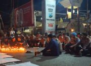 Aksi Lilin dan Doa di Lumajang untuk Alm. Afan, Ojol yang Tewas Tragis