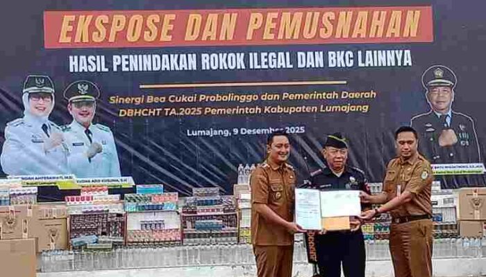 Rokok Tanpa Cukai dan MMEA Ilegal Dimusnahkan, Kerugian Negara Berhasil Dicegah