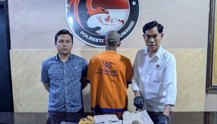 Polresta Banyuwangi Ungkap Pengiriman Ganja 32,86 Gram