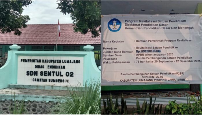 Proyek Revitalisasi SDN Sentul 02 Lumajang Belum Selesai hingga Tenggat Waktu