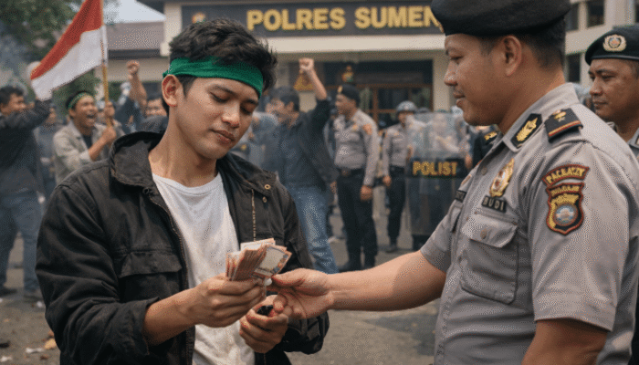 Aksi Gagal: Pemuda Demokrasi Diduga “Masuk Angin”, Publik Curiga Ada Drama di Balik Demo Polres Sumenep