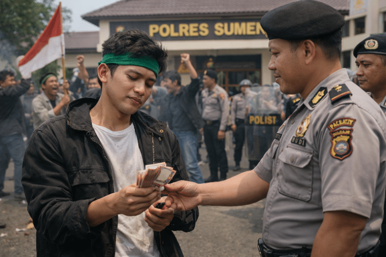 Aksi Gagal: Pemuda Demokrasi Diduga “Masuk Angin”, Publik Curiga Ada Drama di Balik Demo Polres Sumenep