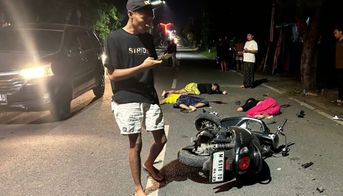 Dua Tewas, Scoopy Hantam Pohon di Utara Kampus Unija Sumenep