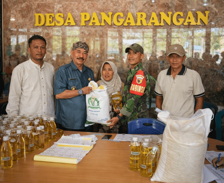 Bantuan Pangan Digelontorkan, 250 Warga Pangarangan Terima Beras dan Minyak