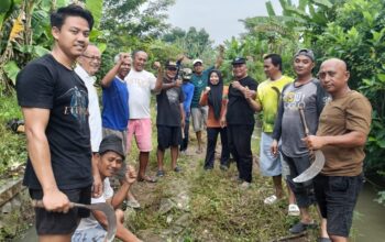 Warga Empat RT di Kelurahan Bangunsari Gelar Kerja Bhakti, Antisipasi Kemunculan Ular Piton di Bantaran Sungai