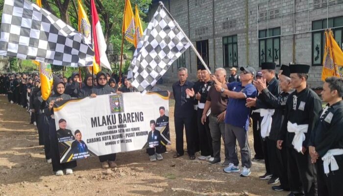 Ribuan Calon Warga PSHT Kota Kediri Pusat Madiun Gelar Long March, Implementasi Nilai Persaudaraan dan Budi Pekerti Luhur